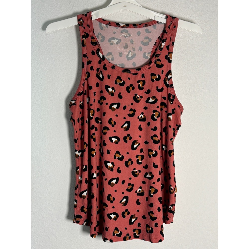 Joyspun Pink Leopard Print Pajama Set Tank and Shorts Womens Small 4-6